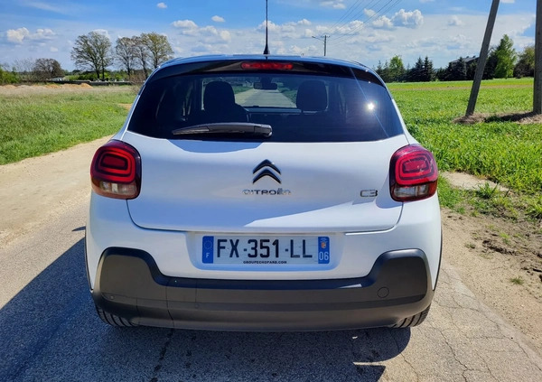 Citroen C3 cena 47900 przebieg: 17000, rok produkcji 2021 z Kłobuck małe 326